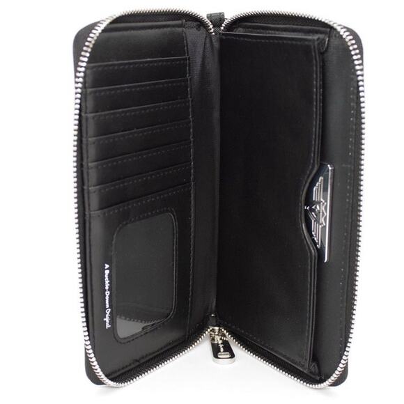 ⭐️Disney Buckle down  Wallet,Rectangle Zip Around,Signature D Logo, Black - Picture 4 of 11